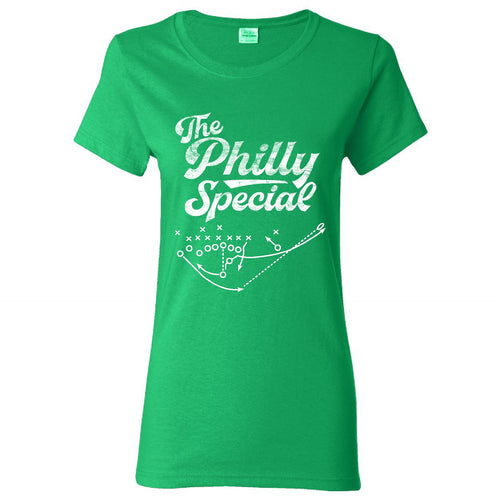 Philly Special Women's T-Shirt | Philly Special Play Diagram Kelly Green Women's Tee Shirt
