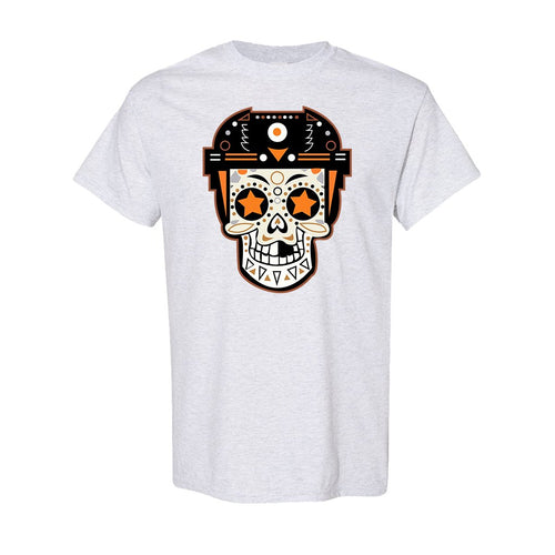Broad Street Bullies Skull T-Shirt | Broad Street Bullies Candy Skull Ash Tee Shirt the front of this shirt has the bullies skull candy logo
