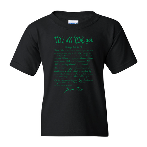 We All We Got Kids's T-Shirt | Jason Kelce Speech Black Kid's Tee Shirt
