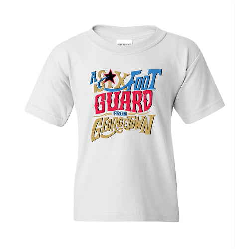 Six Foot Guard From Georgetown Kid's T-Shirt | Allen Iverson White Children's Tee Shirt