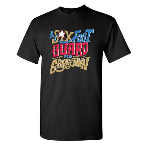 Six Foot Guard From Georgetown T-Shirt | Allen Iverson Black Tee Shirt