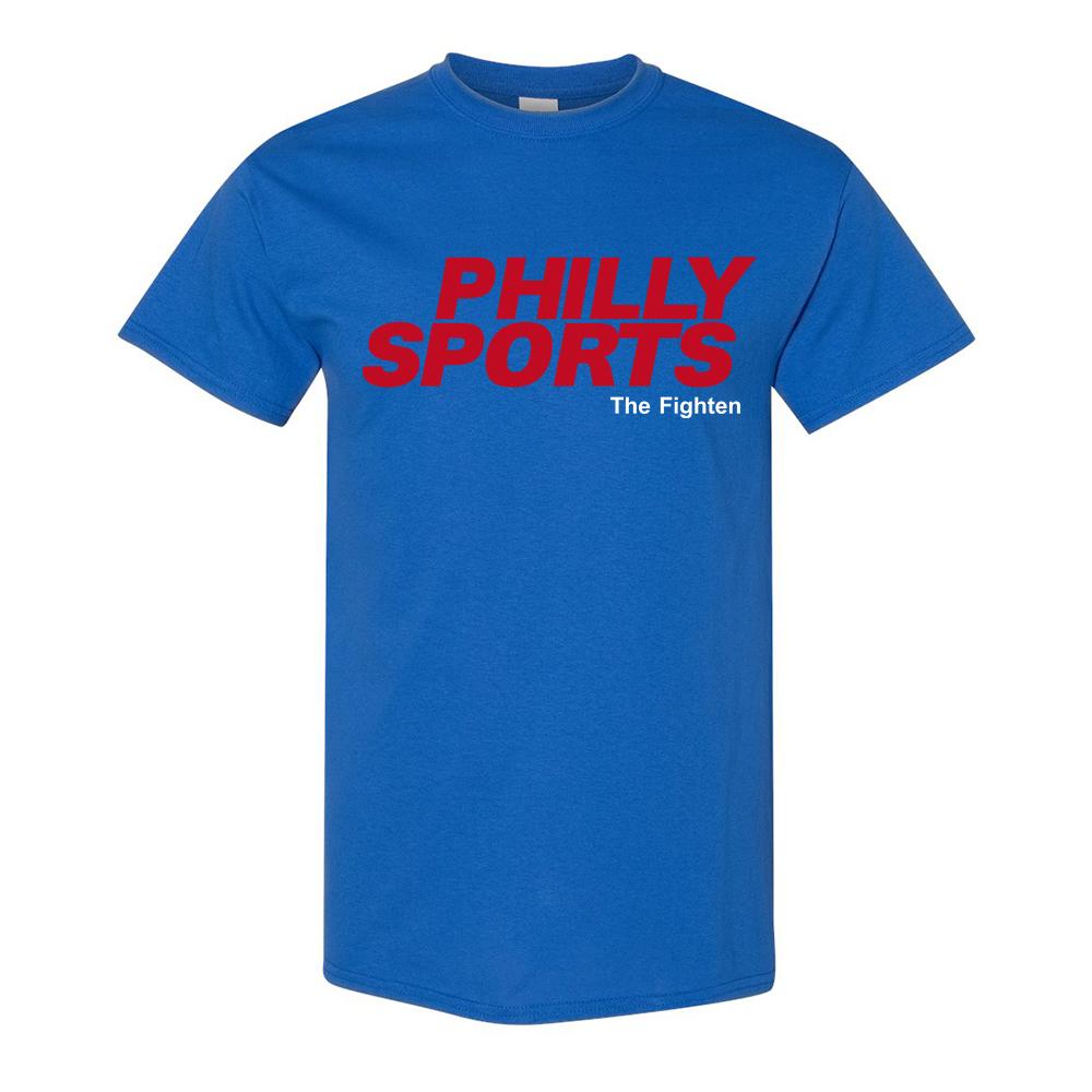 Philly Sports The Fighten T-Shirt | Philly Sports The Fighten Royal T-Shirt the front of this shirt has the philly sports the fighten logo on it