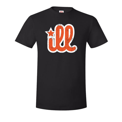 ILL Logo T-Shirt | ILL Logo Black T-Shirt the front of this shirt has the ill orange and white design