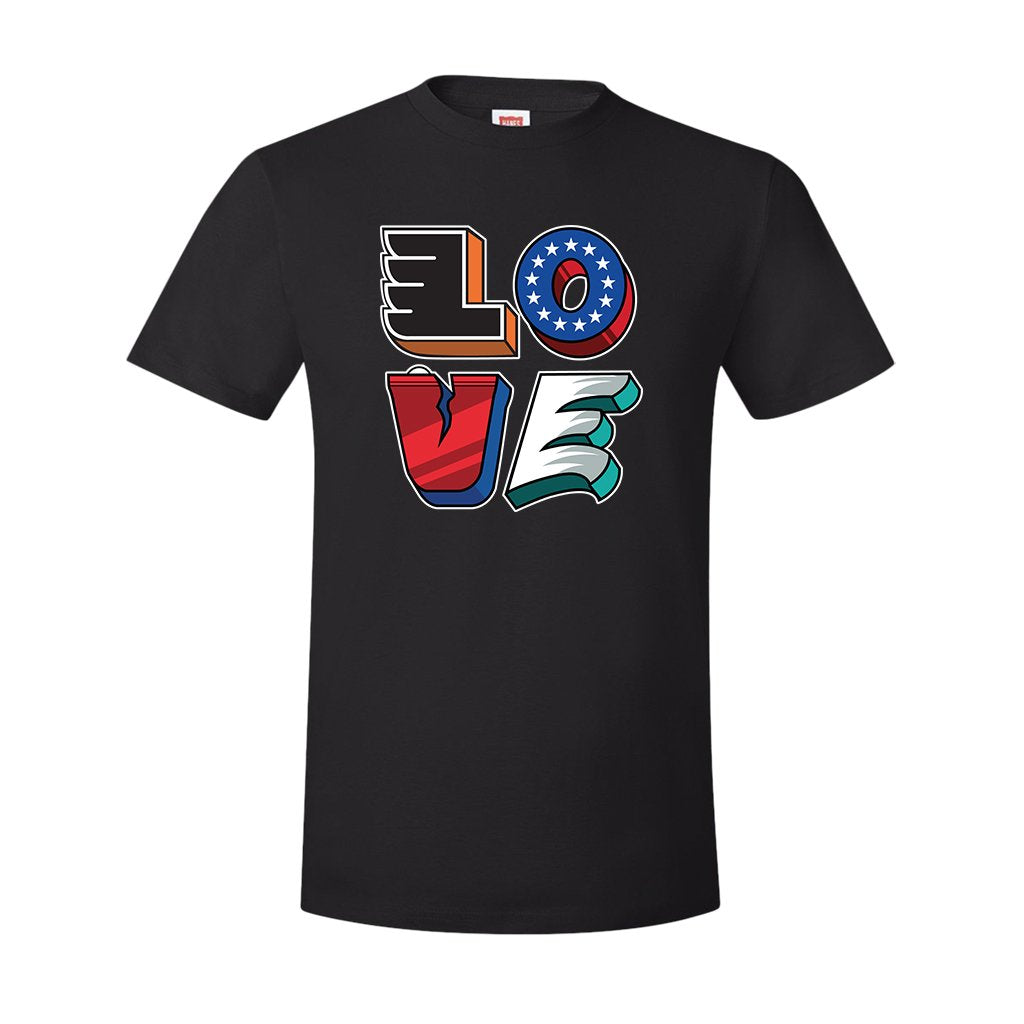 Broad and Market Love Philly Teams T-Shirt| Philadelphia Sports Teams Love Sign Black T-Shirt Medium