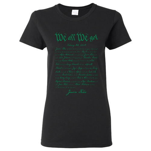 We All We Got Women's T-Shirt | Jason Kelce Speech Black Women's Tee Shirt