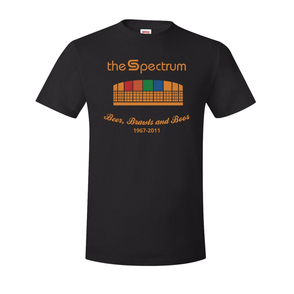 Spectrum Stadium T-Shirt | The Spectrum Stadium Black T-Shirt the front of this shirt has the spectrum on it