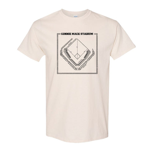 Connie Mack T-Shirt | Connie Mack Stadium Natural Tee Shirt