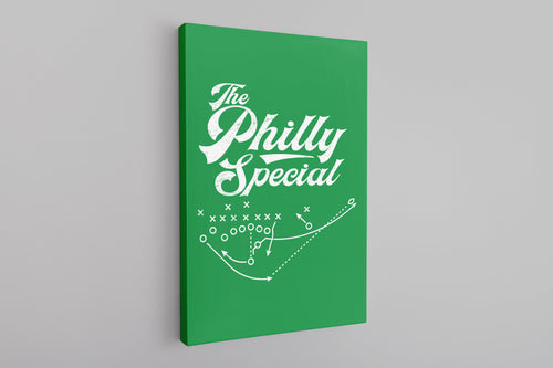 Philly Special Canvas | Philly Special Play Diagram Kelly Green Wall Canvas