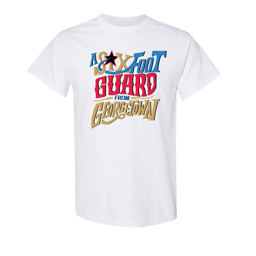 Six Foot Guard From Georgetown T-Shirt | Allen Iverson White Tee Shirt