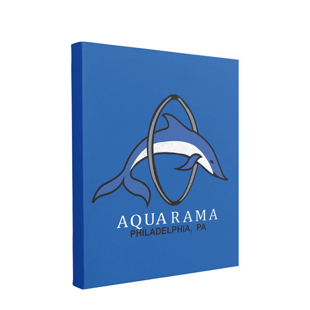 Philly Aquarama Canvas | Philadelphia Aquarama Royal Wall Canvas the front of this canvas has the aquarama logo