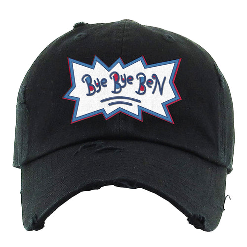 Bye Baby Ben Distressed Dad Hat | Bye Baby Ben Black Distressed Dad Hat