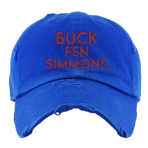 Buck Fen Simmons Distressed Dad Hat | Buck Fen Simmons Royal Distressed Dad Hat