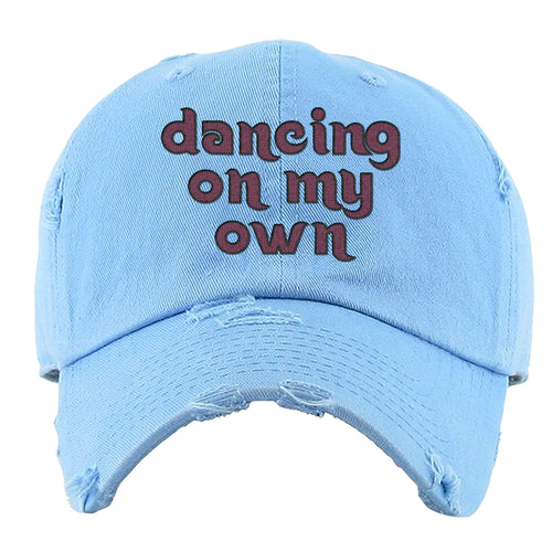 Dancing On My Own Distressed Dad Hat | Dancing On My Own Light Blue Distressed Dad Hat