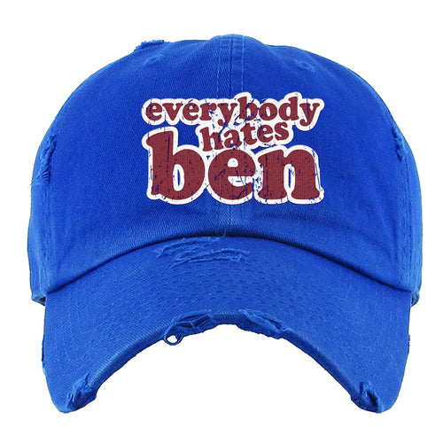 Everybody Hates Ben Distressed Dad Hat | Everybody Hates Ben Royal Distressed Dad Hat