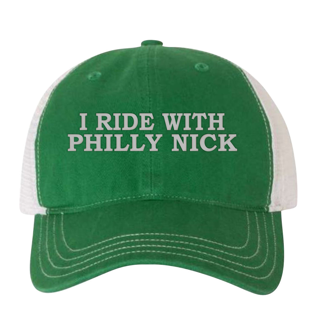 I Ride With Philly Nick Trucker Hat | I Ride With Philly Nick Kelly/White Trucker Hat