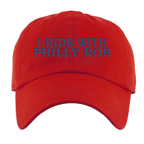 I Ride With Philly Rob Dad Hat | I Ride With Philly Rob Red Dad Hat