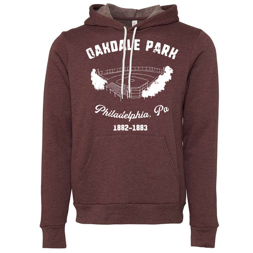 Oakdale Park Pullover Hoodie | Oakdale Park Heather Maroon Pullover Hoodie