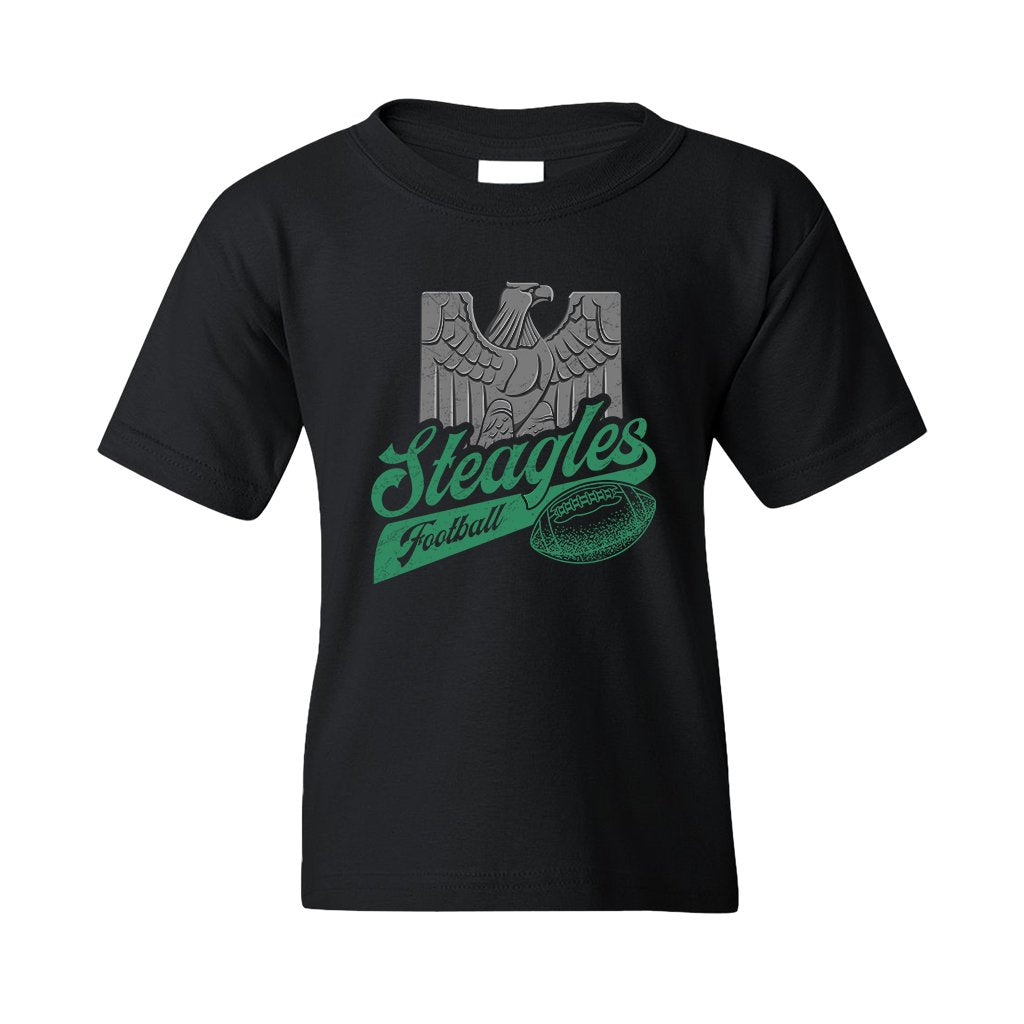 Broad and Market Steagles Retro Kid's T-Shirt | Phil-Pitt Steagles Black Children's Tee Shirt Medium