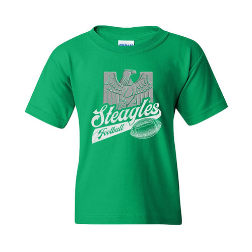 Steagles Retro Kid's T-Shirt | Phil-Pitt Steagles Kelly Green Children's Tee Shirt the front of this shirt has the steagles design
