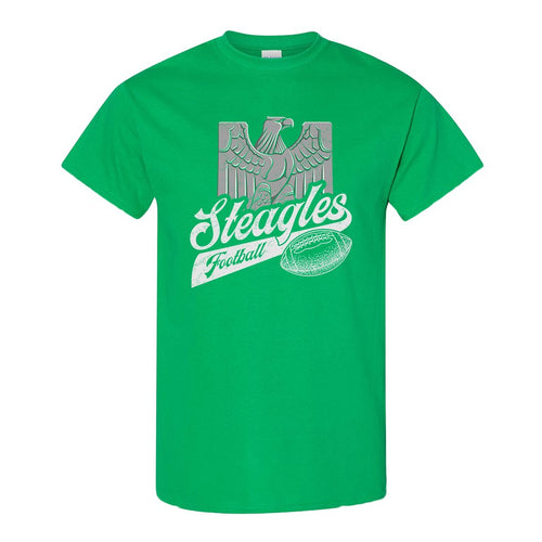 Steagles Retro T-Shirt | Phil-Pitt Steagles Kelly Green Tee Shirt the front of this shirt has the steagles design