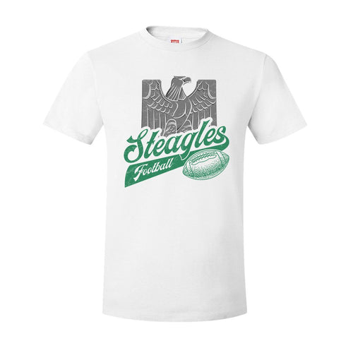 Steagles Retro T-Shirt | Phil-Pitt Steagles White Tee Shirt the front of this shirt has the steagles design