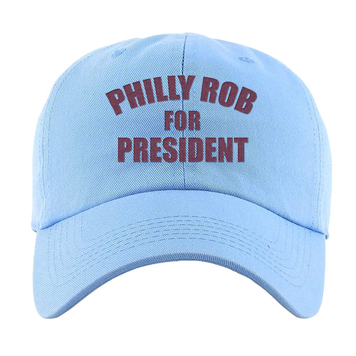 Philly Rob For President Dad Hat | Philly Rob For President Light Blue Dad Hat