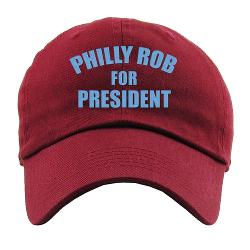 Philly Rob For President Dad Hat | Philly Rob For President Maroon Dad Hat