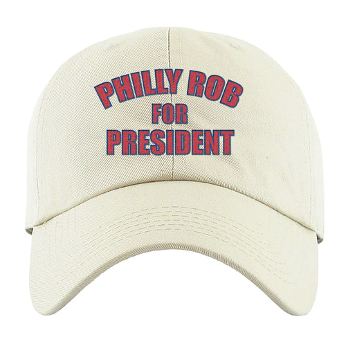 Philly Rob For President Dad Hat | Philly Rob For President White Dad Hat