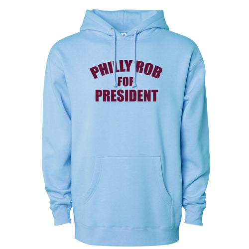 Philly Rob For President Hoodie | Philly Rob For President Blue Aqua Hoodie
