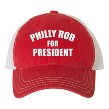 Load image into Gallery viewer, Philly Rob For President Trucker Hat | Philly Rob For President Red/White Trucker Hat

