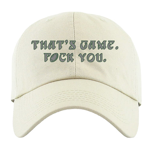 That's Game F You Dad Hat | That's Game F You White Dad Hat