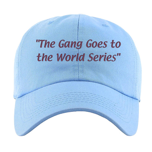 The Gang Goes To The World Series Dad Hat | The Gang Goes To The World Series Light Blue Dad Hat