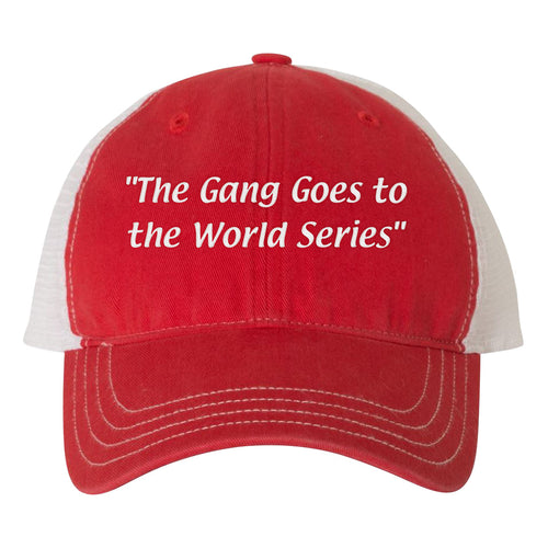The Gang Goes To The World Series Trucker Hat | The Gang Goes To The World Series Red/White Trucker Hat