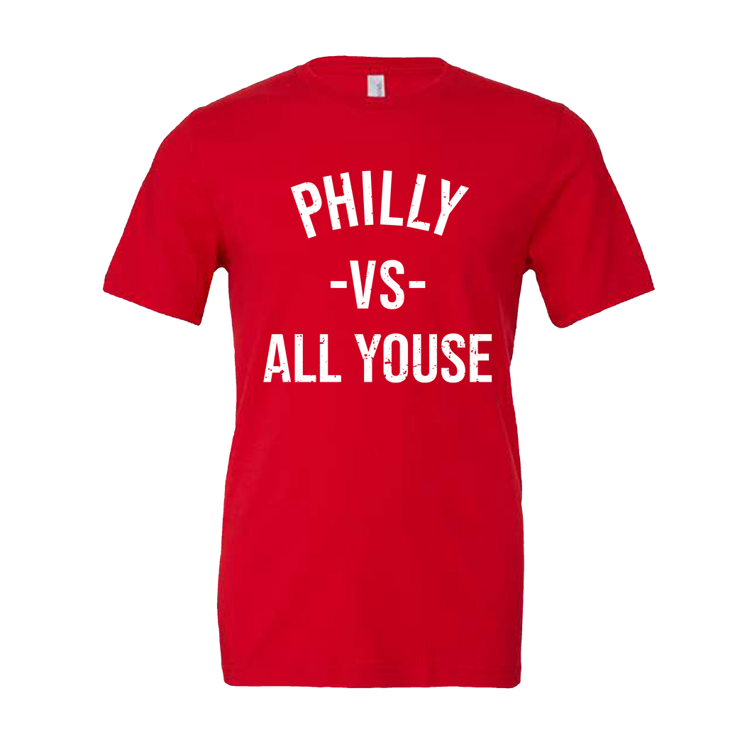 Philly vs All Youse Red T-Shirt | Philadelphia Baseball