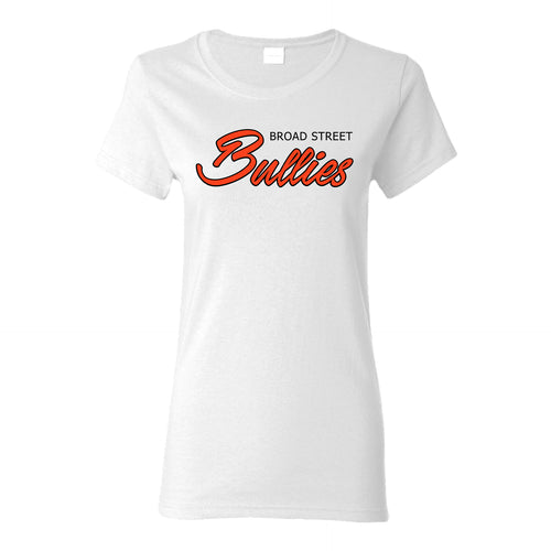 Broad Street Bullies Women's T-Shirt | Broad Street Bullies White Women's T-Shirt the front of this womens shirt has the broad street bullies logo