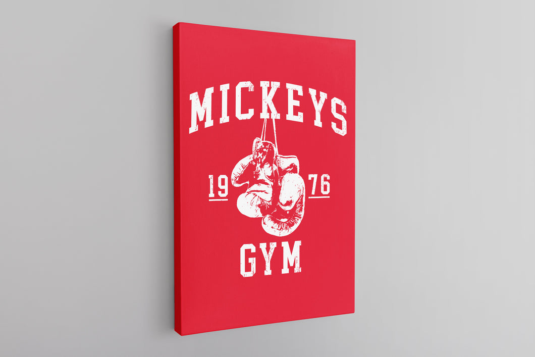 Mickey's Gym Canvas | Mickey's Gym Red Wall Canvas