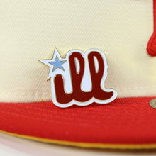 Load image into Gallery viewer, ill pin on the matching fitted for the Philadelphia ill Fitted Cap Pin | Enamel Pin For Hat
