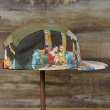Load image into Gallery viewer, The wearer&#39;s right on the Still Hungry All Over Philly Football Players Print Five Panel Strapback Hat | Last Supper Inspired Philly Football Hat
