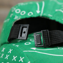 Load image into Gallery viewer, The adjustable strap on the Philly Special Championship Game All Over Print Five Panel Strapback Hat | Green Strapback
