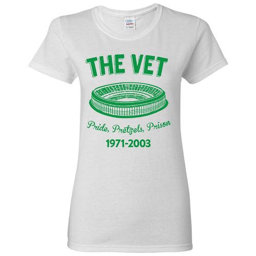 The Vet Pride, Pretzels, Prison Women's T-Shirt | Veterans Stadium White Women's Tee Shirt