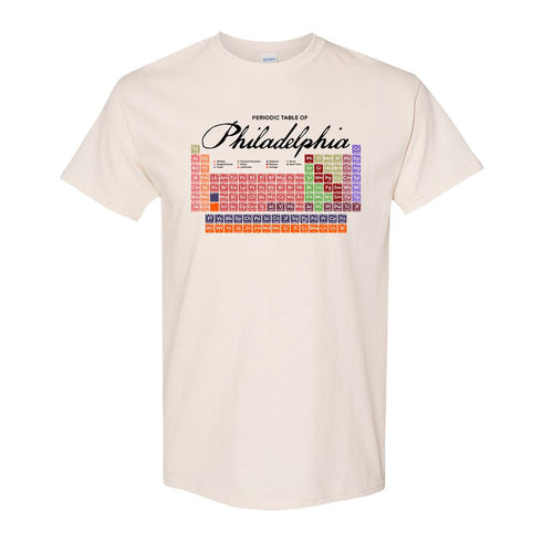 Philly Periodic Table T-Shirt | Philadelphia Periodic Table Natural T-Shirt