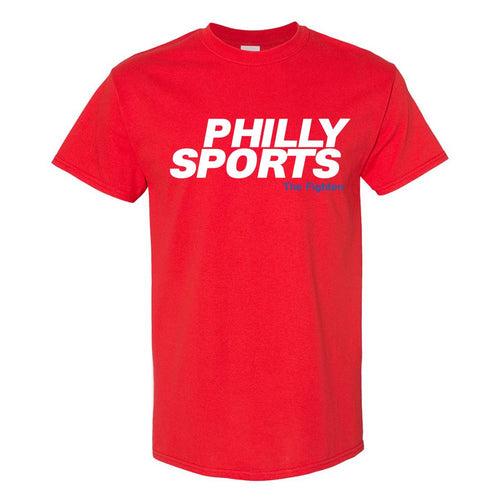Philly Sports The Fighten T-Shirt | Philly Sports The Fighten Red T-Shirt the front of this shirt has the philly sports the fighten logo on it