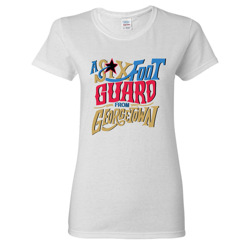 Six Foot Guard From Georgetown Women's T-Shirt | Allen Iverson White Women's Tee Shirt