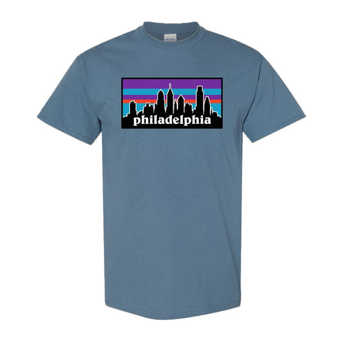 Philagonia T-Shirt | Philagonia Skyline Indigo Blue Tee Shirt