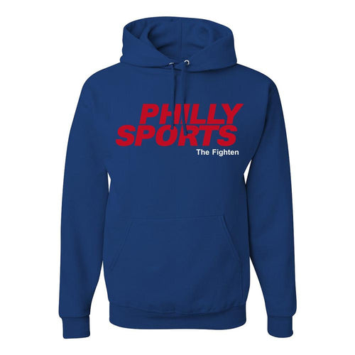 Philly Sports The Fighten Pullover Hoodie | Philly Sports The Fighten Royal Pull Over Hoodie the front of this hoodie has the philly sports fighten design