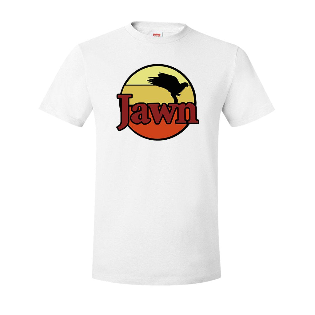 Jawn Gas Station T-Shirt | Jawn Gas Station White Tee Shirt the front of this shirt has the jawn Gas Station logo