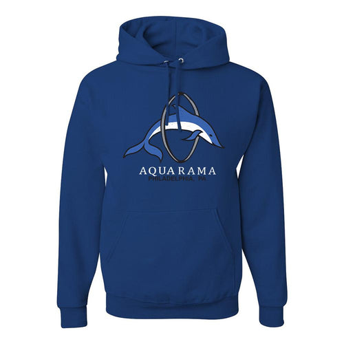 Philly Aquarama Pullover Hoodie | Philadelphia Aquarama Royal Pull Over Hoodie the front of this hoodie has the aquarama logo