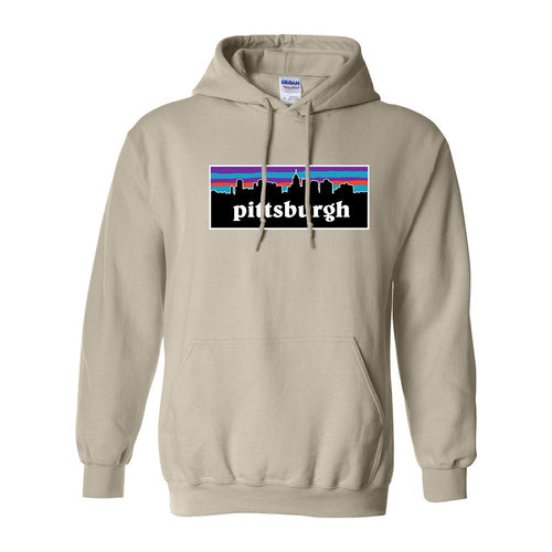 Pittsburghgonia Pullover Hoodie | Pittsburghgonia Sand Pull Over Hoodie the front of this hoodie had the pittsburghgonia design on it