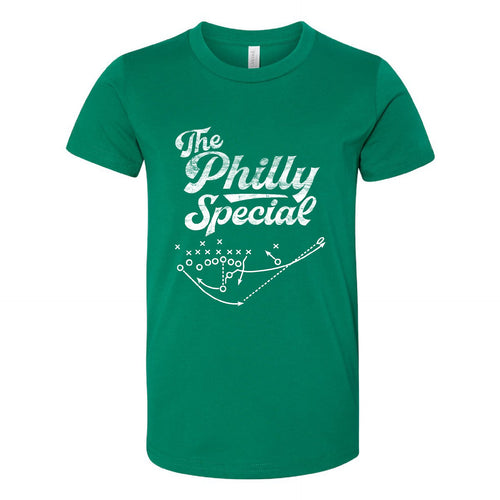 Philly Special Kid's T-Shirt | Philly Special Play Diagram Kelly Green Kid's Tee Shirt