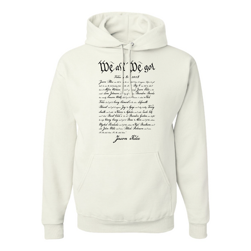 We All We Got Pullover Hoodie | Jason Kelce Speech White Pullover Sweatshirt